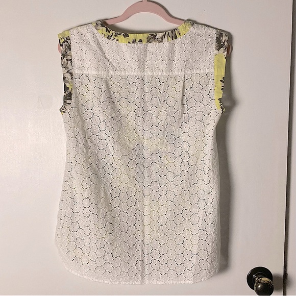 ⭐️ J Crew Silk And Cotton Floral Tank Top Size 6 - Picture 3 of 9